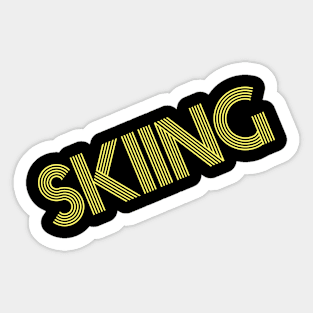 Skiing Fanatic Bold Workout Design Sticker